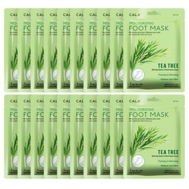 Magic Bright moist foot pack, moisturizing exfoliation, foot pack, hydration, socks, home care foot mask pack, 14g, 2 pieces, 10 sheets, tea tree foot pack / 매직브라이트 촉촉한 발팩 보습 각질제거 풋팩 수분공급 양말 홈케어 풋마스크팩, 14g, 2개, 10매, 티트리 발팩