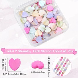 SUNNYCLUE 1 Box about 80Pcs Shell Heart Beads Flat Shell Beads Bulk 10MM Cute Love Shape Macaron Natural Seashell Summer Ocean Beach Spacer for Jewellery Making Craft Necklaces Bracelets Supplies