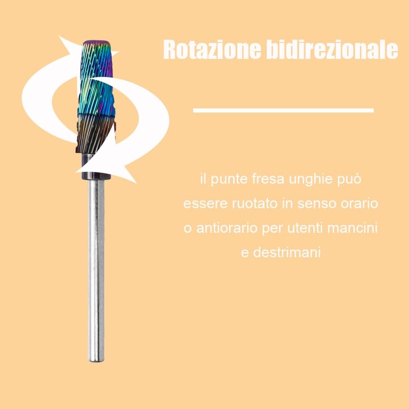 Bestgle Carbide Nail Drill Bit Set 5 in 1 Nail