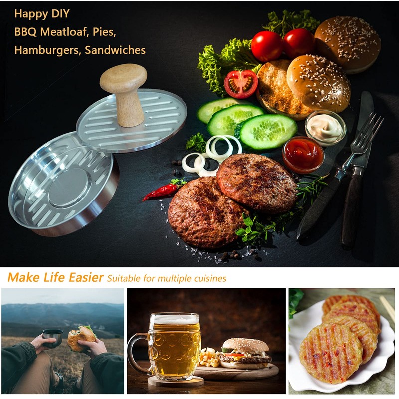 Burger Press 5" and 3" Suitable for Kids Burgers Size,