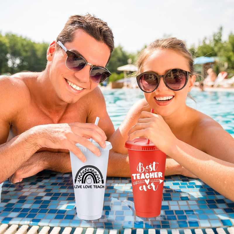 SiliFine 50 Pcs Teacher Appreciate Christmas Gifts Bulk Teacher Tumblers