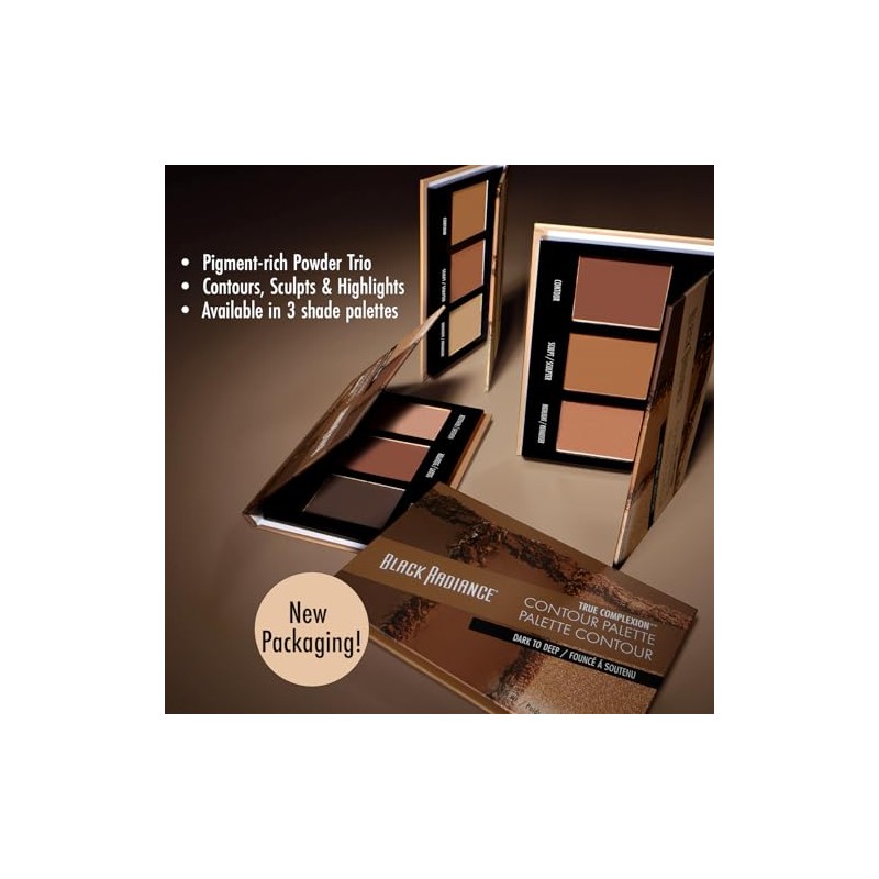 Black Radiance True Complexion Palette, Contour, Dark To Deep, 0.38