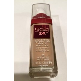Revlon Liquid Foundation, Age Defying Makeup, 025 SAND BEIGE, 1 Fl Oz