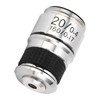 Microscope Objective Lens 20X Brass Chrome Plated RMS Interface Microscope