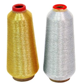 ThreadNanny New Gold and Silver Metallic Machine Embroidery Threads - 10000 Yards