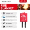 SAFETECH Fire Blanket Emergency for Kitchen,1m x 1m Safety Blanket