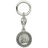 Generico 50.500.31 026BASBLU Key Ring Round Tip Glazed Blue Blessed