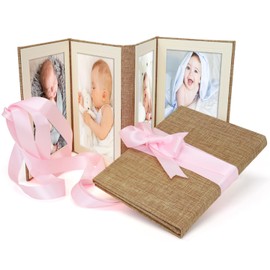 Hanamaru Good Product Photo Frame, Picture Frame, Wall Mount, Stand, 4 Sides, Small/KG (Postcard Size) Present, Celebration (Pink/KG (Postcard) Size