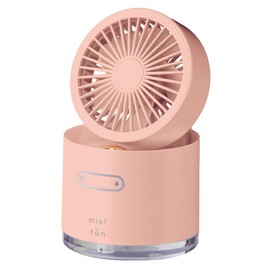 Alphax 708612 Desktop Fan, Pink, Diameter 4.4 x Height 5.0 inches (11.3 x 12.7 cm), Personal Mist Fan