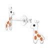 Giraffe Earrings - 925 Sterling Silver Studs
