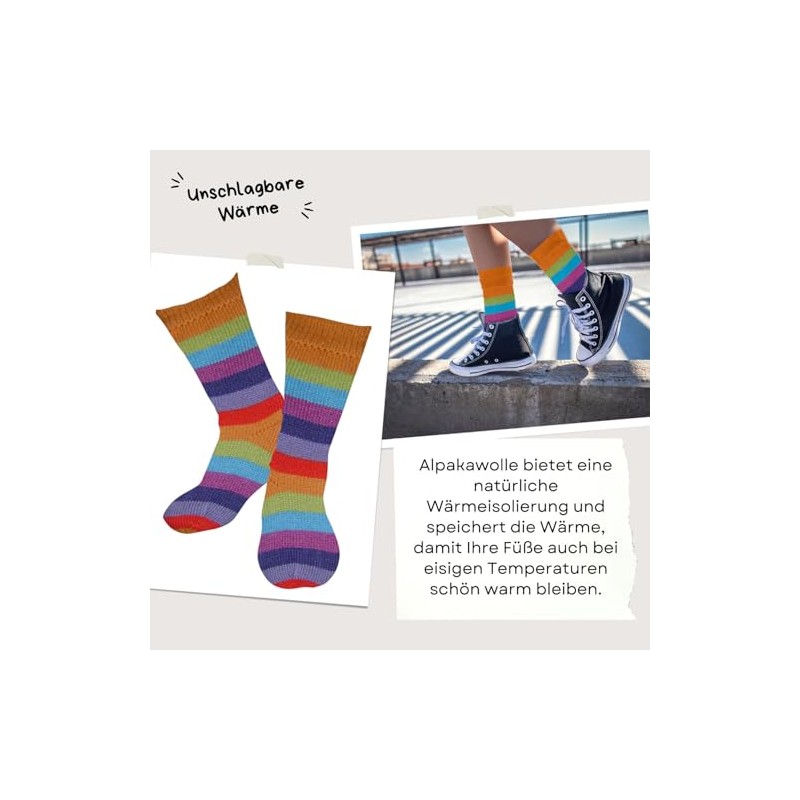 Gamboa Alpaka Wolle Peruanische Socken für Damen und Herren