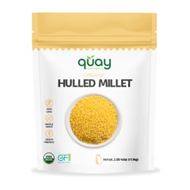 Quay Naturals Organic Hulled Millet, 2.5 lbs, USA Grown, Non-GMO, Gluten-Free