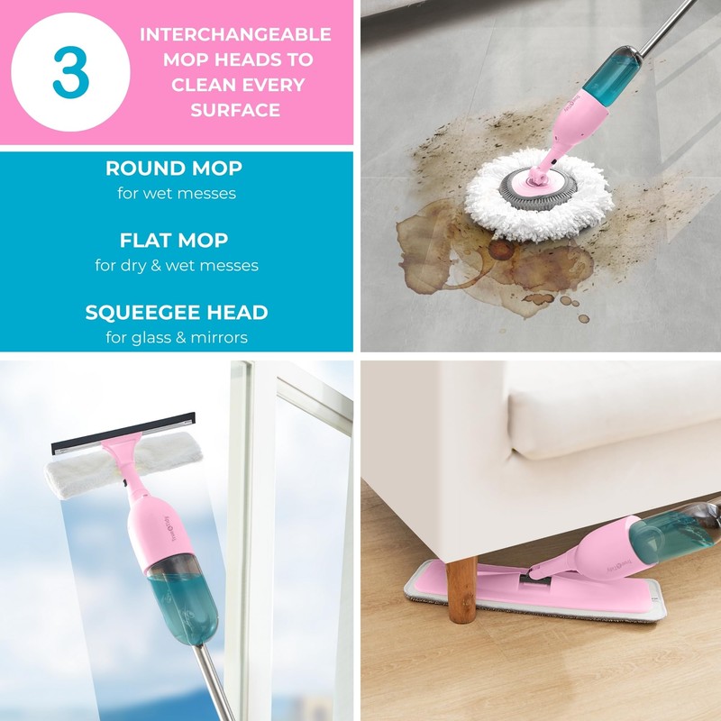 True & Tidy® Clean Everywhere Spray Mop Kit with Three