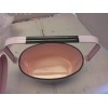 China Decorative enamelware pail with lid and handle (Pink)