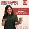 CHEF ROYALE 500x 8oz Disposable Kraft Paper Hot Coffee Cups