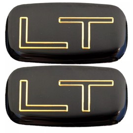 Pair Set LT Cab Emblem Badge Logo Replacement for 99-07 Roof Pillar Sticker 15036136 (Gold)