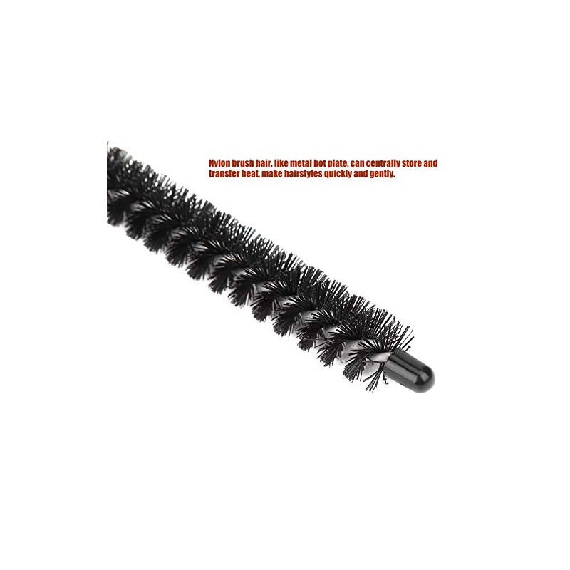 Mini Round Brush Nylon Bristles Short Hair Styling Wooden Handle