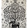Traditional Jaipur Large Tree Of Life Tapestry, Indian Elephant Wall
