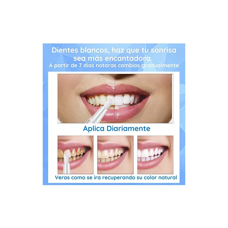 Kit Bucal 2 Lápiz Blanqueador Dientes Elimina Manchas Limpiador Dental