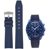 Danxancy Bands for Moonswatch Watch,Curved End Rubber Watch Strap Compatible