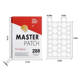 Acne Pimple Patches 288Pcs Translucent Hydrocolloid Pimple Spot Patches Effectively Calms Relieves Acne Covering Face,Invisible Cosmetics Patch Stickers Pimple Dots for Face Skin Spot Treatment Pimple