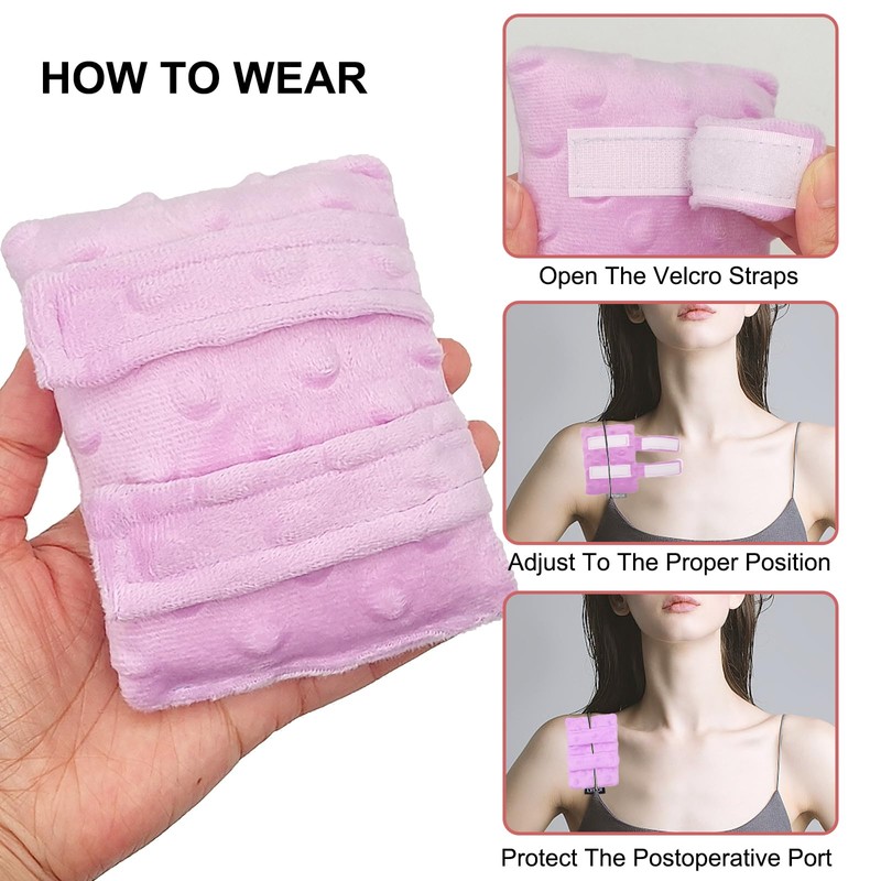 LYMOI 2 Pack Pacemaker Pillow for Bra, Chemo Port Pillow
