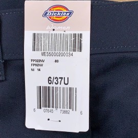 Dickies Women's SUze 6/37 Unhemmed Navy Industrial Flat Front Work Pants NWT