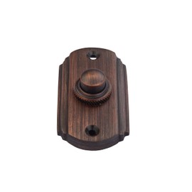 STALLION HARDWARE Brass Bell Push Button Vintage Decorative Push Doorbell with Easy Installation (1, Oil Rubbed Bronze)