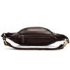 Genuine Leather Large Fanny Pack Waterproof Hip Belt Bag Cowhide