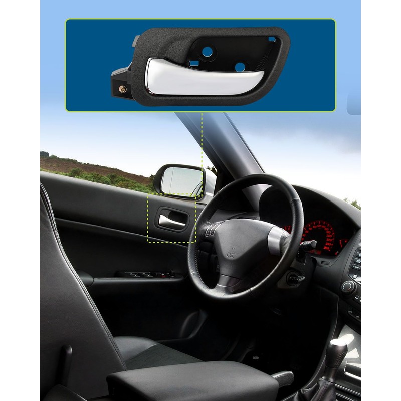 LUJUNTEC Interior Front Driver Left Passenger Right Side Door Handle