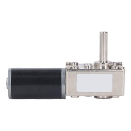 DC Geared Motor Small 18W Large Torsion Reversible Turbine Worm Speed Reduction Motor with Self Locking DC12V 0‑300RPM Per Minute