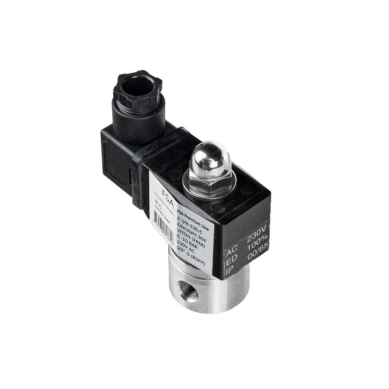 FSA Viton Solenoid Valve Stainless Steel 304 1/8 Inch 230