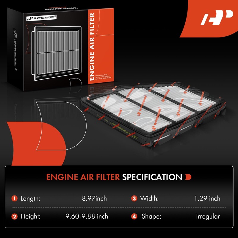 A-Premium 2-PC Engine & Cabin Air Filter with Activated Carbon