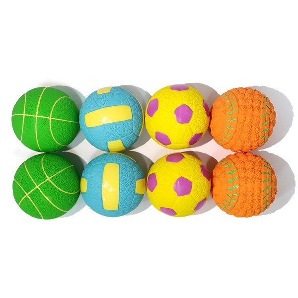 Squeaky Dog Balls, Interactive Funny Puppy Chew Toys for Fetch