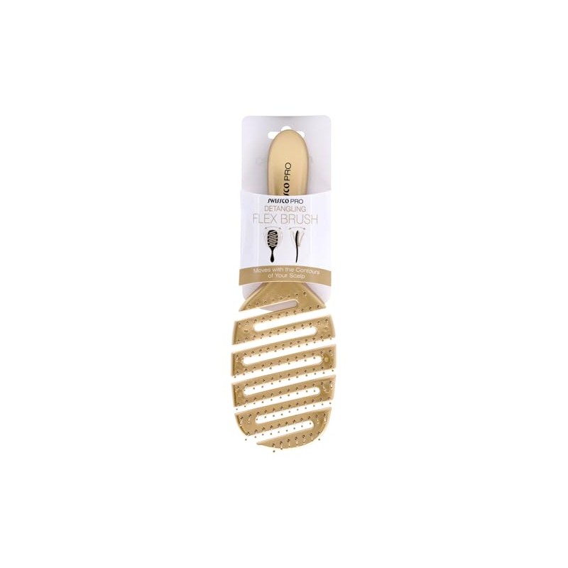 Swissco Pro Detangling Flex Brush (Gold)
