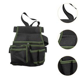 Fenteer Waist Tool Bag Pack Organizer Portable Dad Gift Storage Utility Belt Pouch for Garden House Tool Carpenter Father Carrying, Green