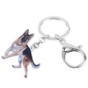 TIZURO Acrylic German Shepherd Keychains Puppy Pets Dog Animals Car