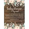 Girls Rustic Peach And Mint Baby Shower By Mail Invitations,