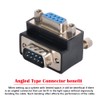 xiwai DB9P 90 Degree Down Angled Gender Changer D-Sub 9Pin