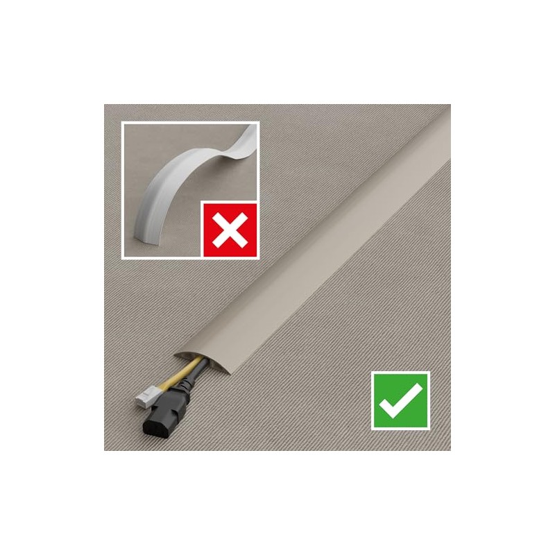 D-Line - Cubierta para cable de piso de 182.88 cm,