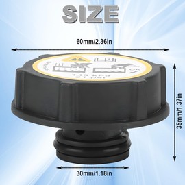 ZAMDOE Coolant Tank Cap for Ford Fiesta Focus Mk2 Mk3 Transit Mk7 Mk8 Custom Tourneo Connect Courier Mondeo Mk4 Mk5 Galaxy for LAND ROVER Evoque Fuel Radiator Engine Coolant Caps 3M5H-8100-AD