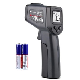 BAIRUI Termometro Infrarojo, Pistola de Temperatura Láser Digital Sin Contacto, -50~550, Emisividad Ajustable, con Pantalla LCD para Cocina, BBQ, Congelador(no para humanos) (negro)