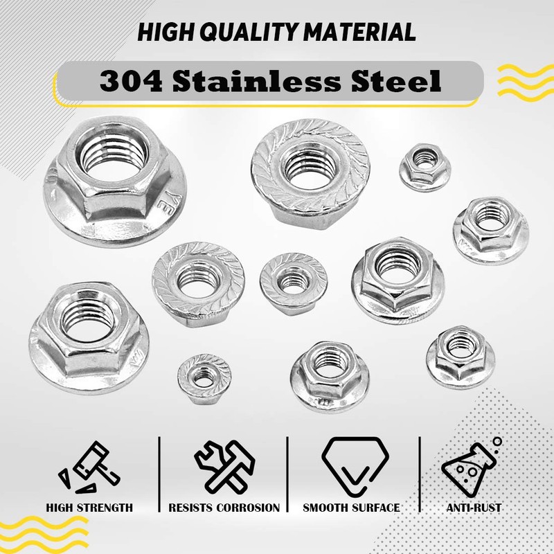 Hilitchi 140-Pcs M3 M4 M5 M6 M8 M10 M12 Hex