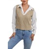Aoysky Sweater Vest Women's V-Neck Sweater Tank Tops Pullover Cable