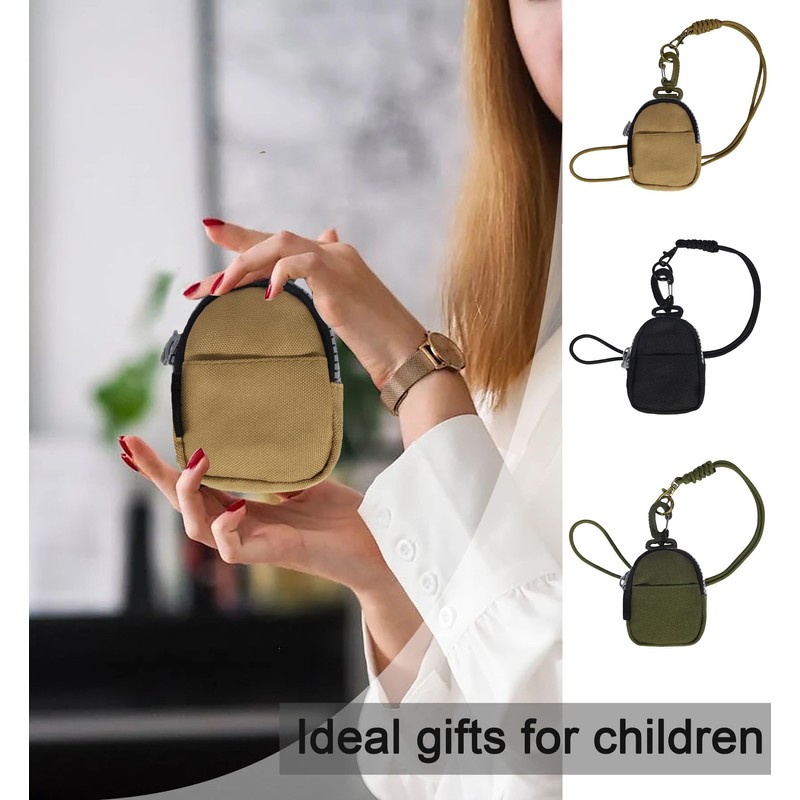 Zip Coin Purse, black, Casual