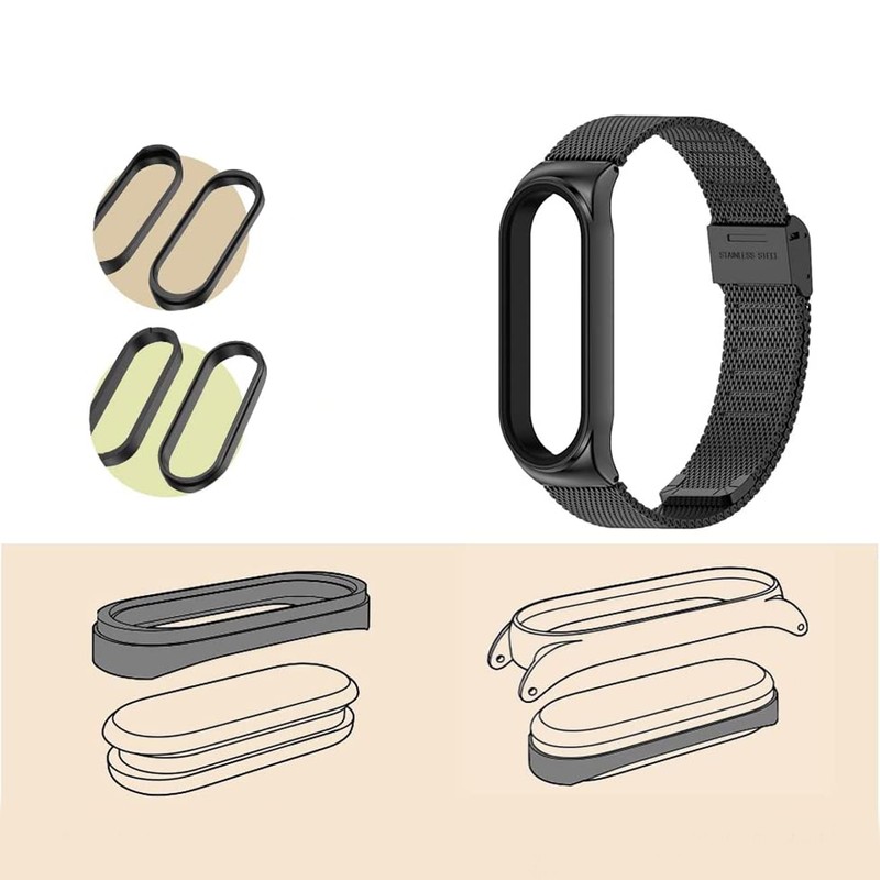 Stainless Steel Mesh Strap Fashionable Breathable Flexible Replacement Band Accessory