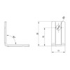 SKIR'CO (Pack of 20) Shelf Brackets 20x20mm Metal Right Angle