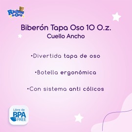 Ricitos de Oro Biberón Ricitos De Oro Cuello Ancho 10 Oz, color, 10 ounce, pack of/paquete de