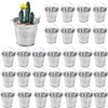 Frcctre 30 Pack Mini Metal Buckets with Handles, 2 Inch