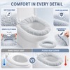 Ag+ Silver Ion Antibacterial Toilet Seat Cover, Universal Stretch-Fit Washable